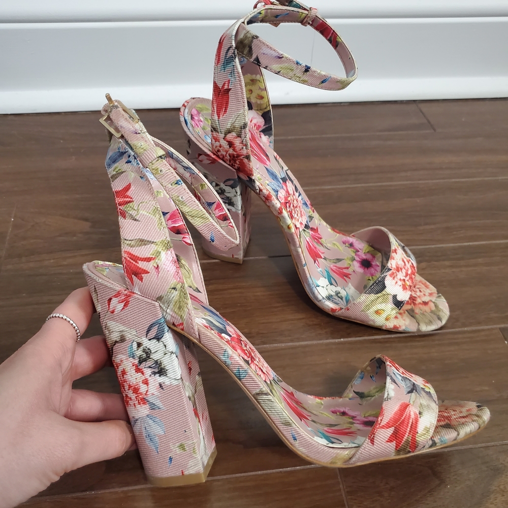 Aldo Multicolor Floral Heels